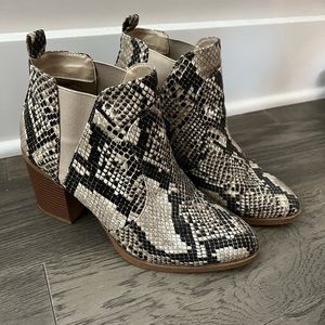 Snake Skin Booties